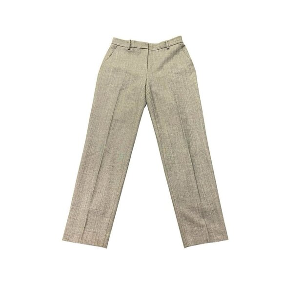 MM Lafleur Womens 2 Midrise Dress Pants Virgin Wool Blend Gray Ankle Office - Picture 1 of 7